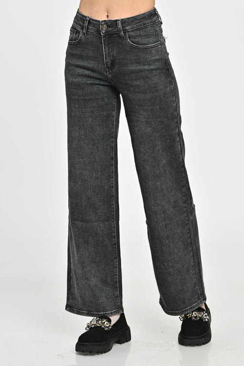 Blugi largi negri Anuca Natalee Fashion