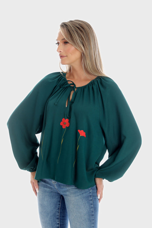 Bluza Eranthe boho style verde Eranthe