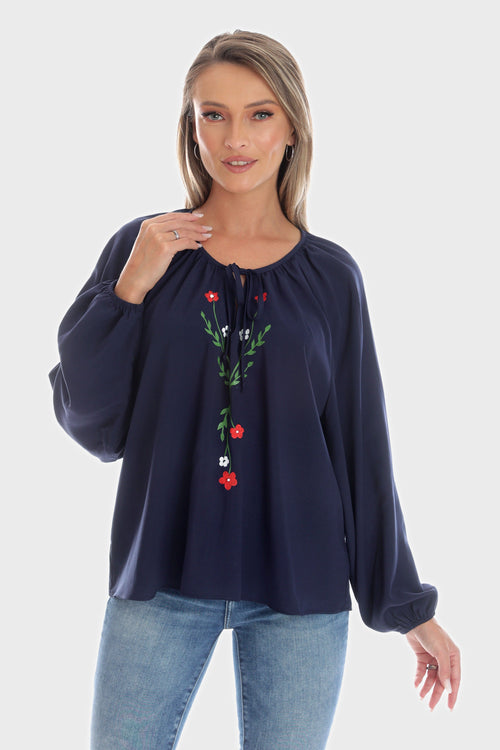 Bluza Eranthe stil ie bleumarin Eranthe
