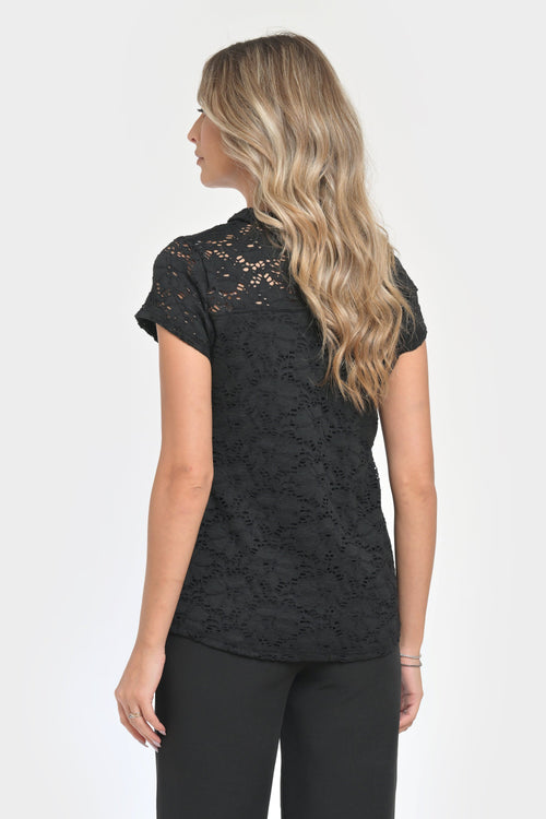 Bluza neagra cu maneca scurta Wednesday Natalee