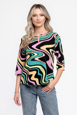 Bluza tip camasa multicolor Aislinn Natalee Fashion
