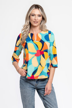 Bluza tip camasa multicolor Sara Natalee Fashion