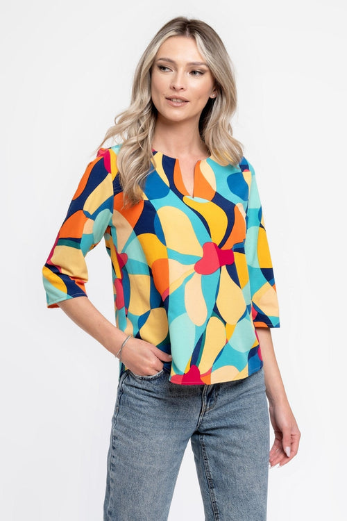 Bluza tip camasa multicolor Sara Natalee Fashion