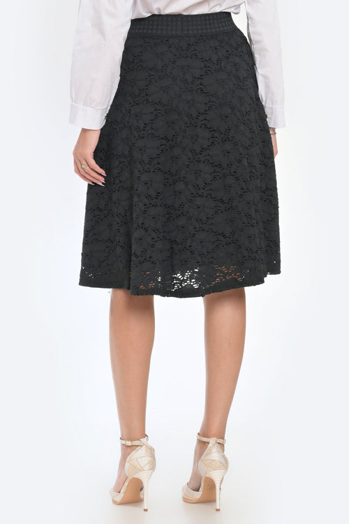 Fusta dama dantela neagra Sara Natalee Fashion