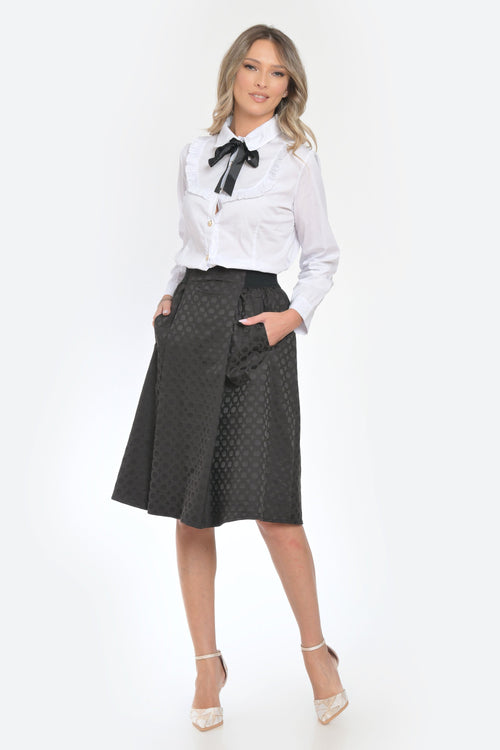 Fusta eleganta texturata Berkley Natalee