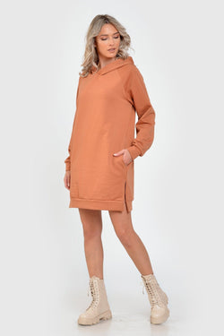 Hanorac caramiziu Zenaida Natalee Fashion