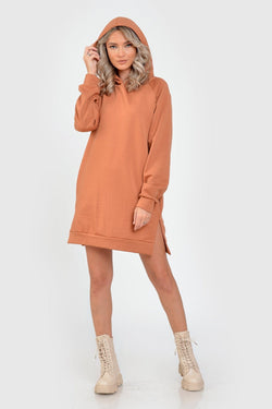 Hanorac caramiziu Zenaida Natalee Fashion