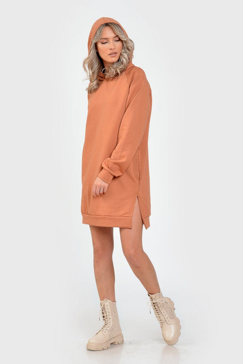 Hanorac caramiziu Zenaida Natalee Fashion