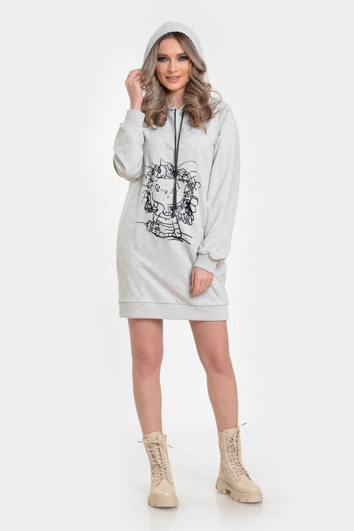 Hanorac gri Patricia Natalee Fashion