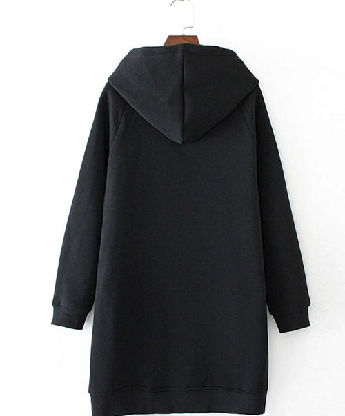 Hanorac negru Serena Natalee Fashion