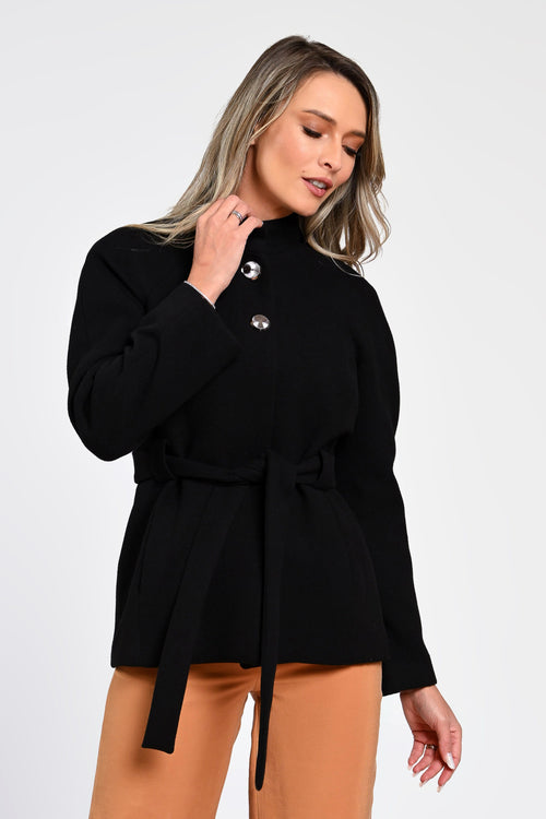 Jachetă neagră elegantă Irina Natalee