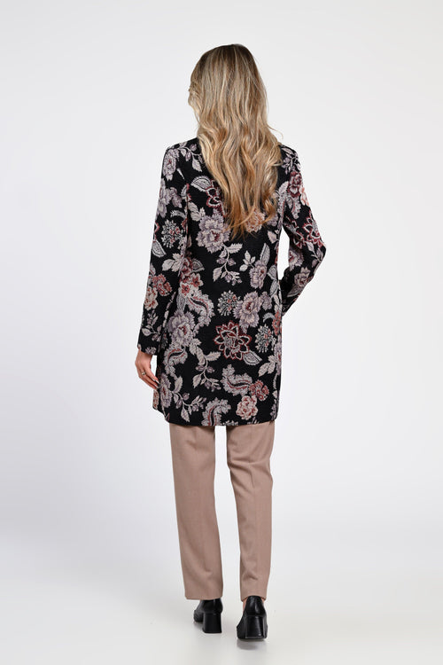 Jachetă tip palton cu imprimeu floral Sonia Natalee