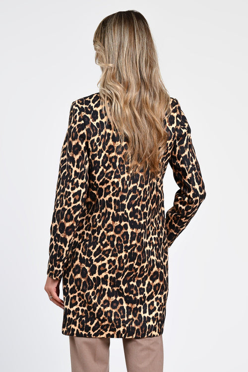 Jachetă tip palton cu imprimeu leopard Amira Natalee