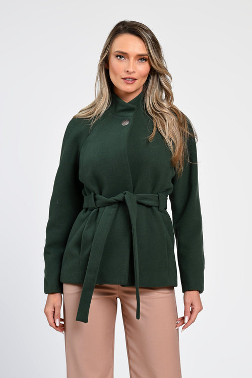 Jachetă verde elegantă Irina Natalee