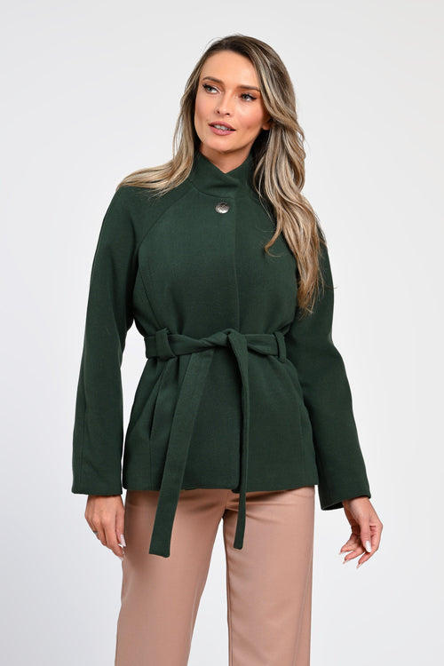 Jachetă verde elegantă Irina Natalee