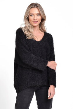 Pulover casual negru Gardenia Natalee Fashion