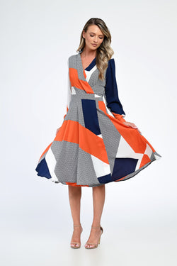 Rochia damă geometrică Diana Natalee Fashion