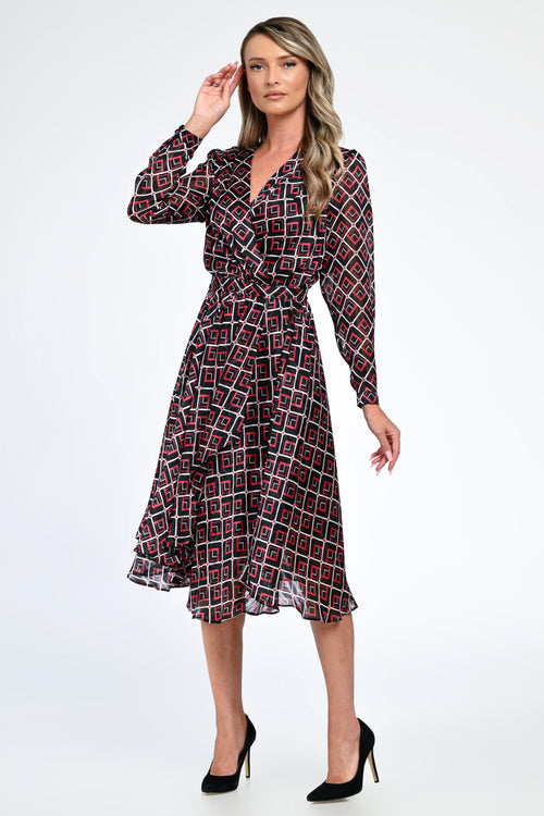 Rochia damă geometrică Roxana Natalee Fashion