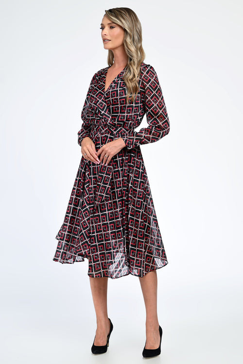 Rochia damă geometrică Roxana Natalee Fashion