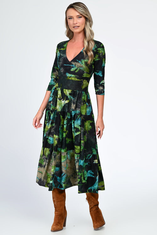 Rochia damă midi verde Aylin Natalee Fashion