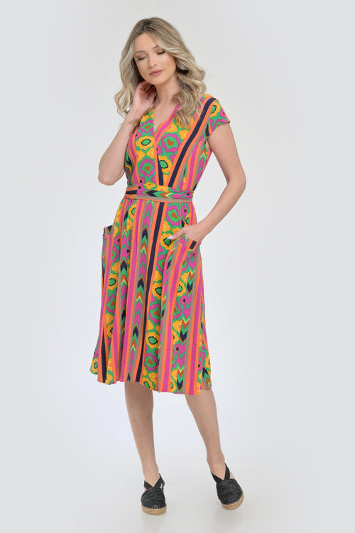 Rochie dama multicolor Carmina Natalee Fashion