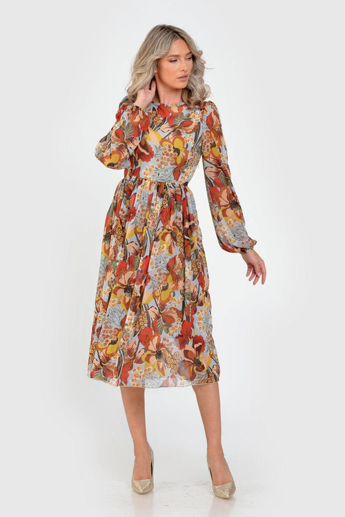 Rochie casual imprimeu tomnatic Speranta Natalee Fashion