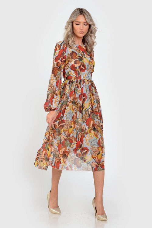 Rochie casual imprimeu tomnatic Speranta Natalee Fashion