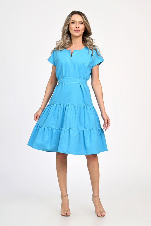 Rochie dama de vara bleu- turqoise Jasmine Natalee Fashion