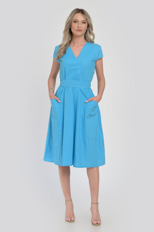 Rochie dama de vara turqoise Anastasia Natalee