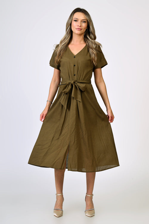 Rochie dama kaki Aritina Natalee