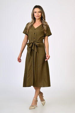 Rochie dama kaki Aritina Natalee