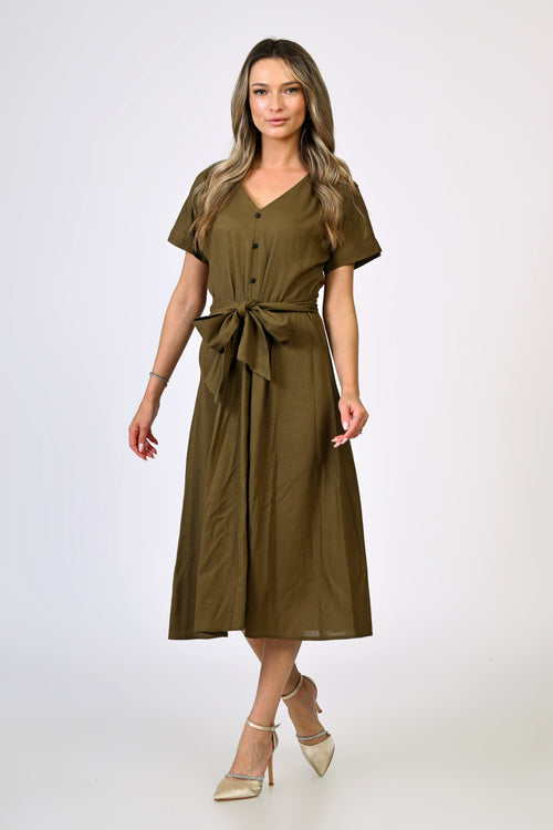 Rochie dama kaki Aritina Natalee