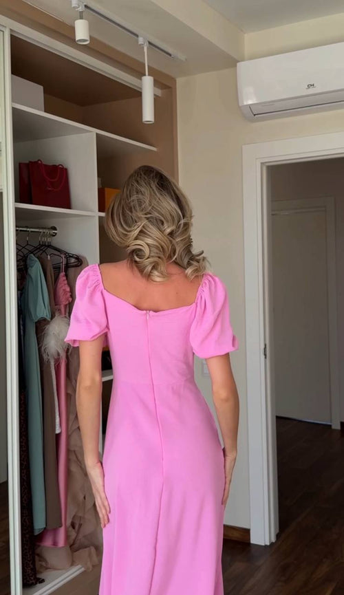 Rochie de vara roz Monica Natalee