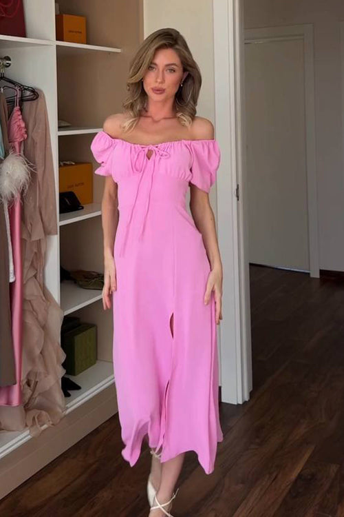 Rochie de vara roz Monica Natalee