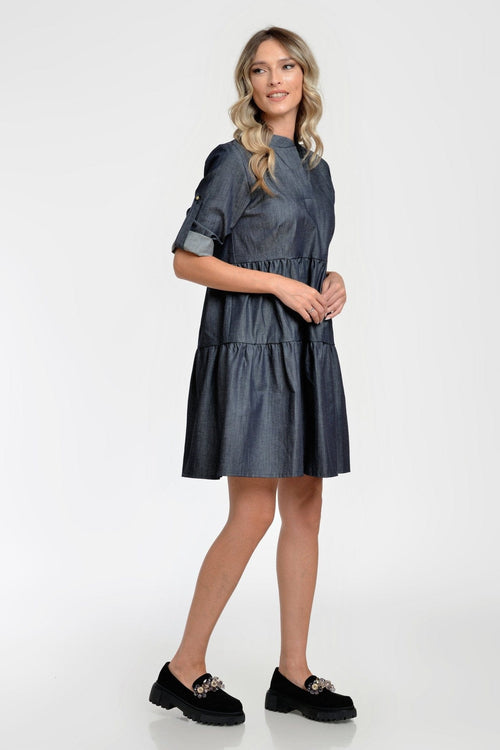 Rochie denim inchis Flavia Natalee Fashion