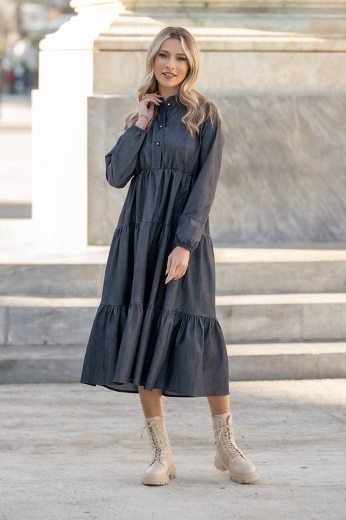 Rochie denim Paola Natalee Fashion