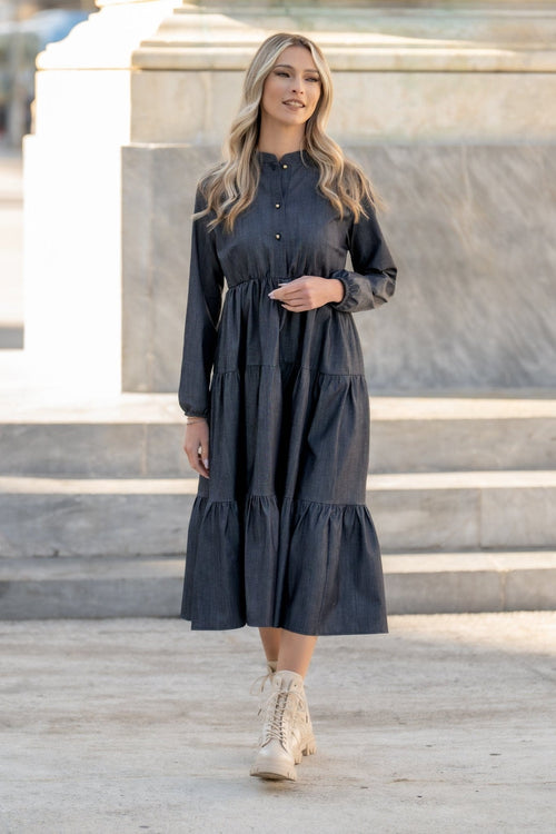 Rochie denim Paola Natalee Fashion