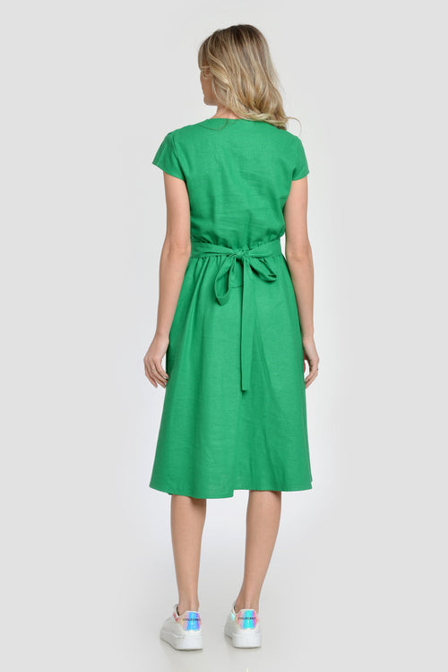 Rochie vara din lN verde  Chanter Natalee Fashion