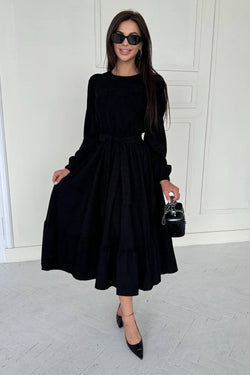 Rochie toamna-iarna neagra Costela Natalee