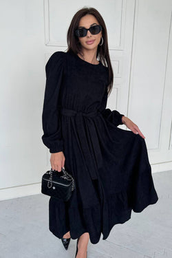 Rochie toamna-iarna neagra Costela Natalee