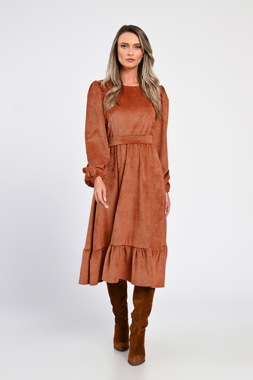 Rochie midi din raiat Irina Natalee