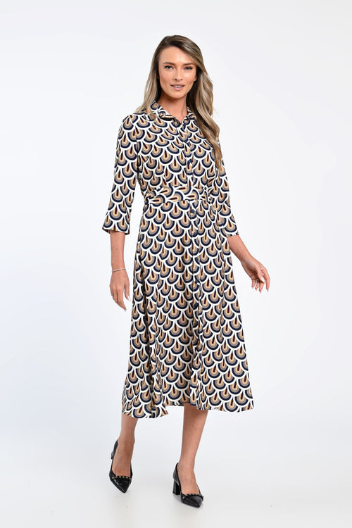 Rochie midi imprimată Sonia Natalee