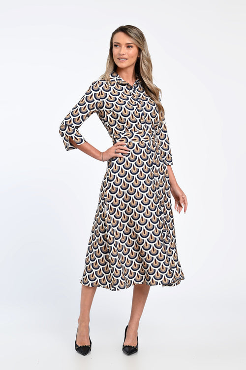 Rochie midi imprimată Sonia Natalee