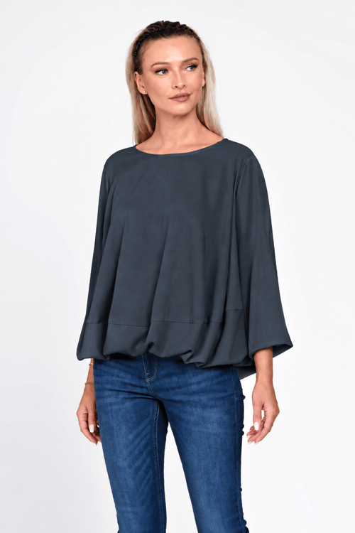 Bluza Eranthe baloon style gri petrol
