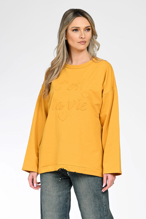 Bluză casual cu mesaj dama Amélie Natalee Fashion