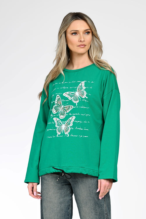 Bluză casual cu print fluturi damă Livia Natalee Fashion