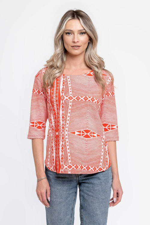 Natalee Bluză Bluza casual orange & alb Despina