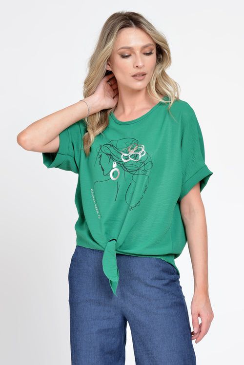 Natalee Fashion Bluză Bluza casual verde Baucis