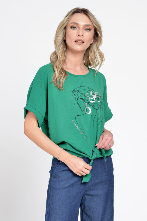 Natalee Fashion Bluză Bluza casual verde Baucis