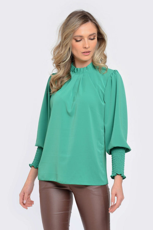 Natalee Fashion Bluză Bluza casual verde Magdalen